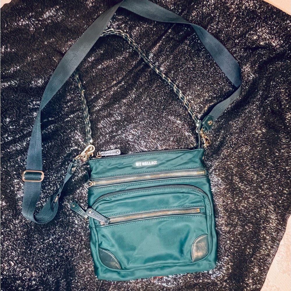 MZ Wallace Dark Green Nylon Crossbody Bag - Smooth Finish - Picture 6 of 16